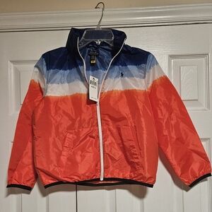 Polo Ralph lauren ombre wind breaker jacket size 8-10 med